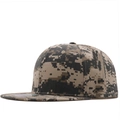 Casquette baseball à visière plate camouflage numérique avec design classique à six pans - Camouflage Numérique