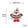 Santa Claus embroidered Christmas patch with Merry Christmas banner for DIY crafts - 8x8.9cm / 11142-Merry Santa Claus
