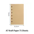 Recambios de papel kraft marrón A7 de 6 anillas 75 hojas con medidas 13cm x 8,2cm - Recambio Papel Kraft A7 / 75 Hojas