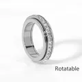 US 5 Rotatable Single Row Style Silver