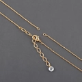 Minimalist 18k gold plated ball cross chain necklace with lobster clasp and crystal charm - Gold Beaded Cross Chain