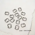 Pendentifs ours évidés 10x12mm en argent antique pour la création de bijoux DIY - Anneau Ours Évidé