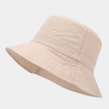 Detailaufnahme der verstärkten Krempe und Nähte am beigen schnelltrocknenden Anglerhut - M (56-58cm) / Khaki