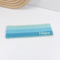 Cinta deportiva de punto azul degradado con bordado Hope para yoga y correr - Azul lago