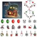 Χριστουγεννιάτικο ημερολόγιο Advent με 24 κοσμήματα DIY και εορταστικά βραχιόλια - 2. Φωτιζόμενο Χριστουγεννιάτικο Σπίτι Στυλ Άγιου Βασίλη