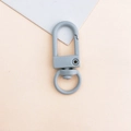 Matte grey lobster clasp keychain with 360-degree swivel ring for DIY bag accessories - Gray
