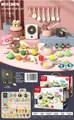 Pink 68-piece kids play kitchen set with light-up induction cooker and toy food accessories - 68PCS Pink Kitchen Set with Induction Cooker