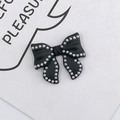 Elegante fiocco nero con perline bianche per forcine fai-da-te e accessori - Nero