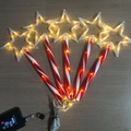 Luces solares LED de bastón de caramelo con estrellas para decoración jardín - Estrella-1 a 5 (Solar)