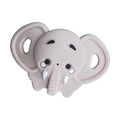 Funny pink elephant silicone pacifier for babies featuring a cute 3D cartoon design - Elephant Pacifier / Apricot