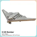 3D wooden H-20 stealth bomber puzzle toy with 48 laser-cut pieces for DIY assembly - H-20 Bomber