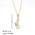 Goldene Herz-Halskette mit Diamant-Pfeil-Anhänger, Gewicht 3,4g, Kettenlänge 40+5cm - Gold