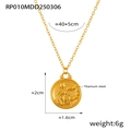 Scorpio constellation relief star pendant necklace in gold titanium steel - Scorpio / Gold