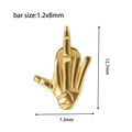 1.2x8mm / Gold Skeleton Hand