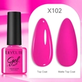 LILY'CUTE X102 pink gel nail polish showing glossy and matte finishes in 7ml bottle - Pink (102)