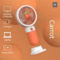 Mini ventilatore USB portatile a forma di carota arancione con base bianca - Carota Arancione (88146A)