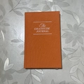Orange fabric linen gratitude journal A5 hardcover with elegant gold title lettering - Orange