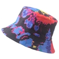 Cappello a secchiello reversibile in cotone con stampa tie-dye graffiti colorati - 58cm / Graffiti Astratti Colorati (Colore 2)