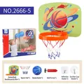 Panier de basket intérieur pour enfants avec motif planète, LED, ballons et pompe - Thème Planète (NO.2666-5)