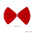 Red bow tie accessory for Halloween animal costumes, size 11x7cm with elastic strap - Regular Bowtie / Red
