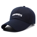 Dunkelblaue Baseballkappe mit weißer Enchante-Stickerei für Freizeit und Outdoor-Sport - Marineblau