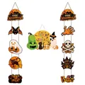 Halloween paper hanging set with pumpkin and ghost motifs for party decorations - Ghost Door Hanging And Door Couplet Set