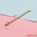Golden 6cm stainless steel extender chain with lobster clasp and heart tag - Gold 6#