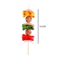 Modello di spiedino grigliato artificiale con polpette e verdure, lungo 15,5 cm - Grande Spiedino Barbecue - Cipolla e Manzo