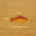 Figurine miniature de carpe koï en PVC, jouet de nourriture réaliste de 4,3 cm pour DIY - Poisson Braisé de 4,3 cm (Fond Plat)