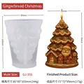 Gingerbread tree silicone mold for DIY Christmas Santa candles and soap making - Christmas Gingerbread Tree / GJ-355