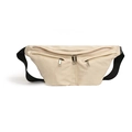 Bolso de pecho minimalista beige con correa ajustable y varios bolsillos con cremallera - Blanco Roto