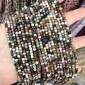 Faceted square natural stone beads in mixed colors of jasper and agate for DIY jewelry - 38-3mm Alashan Agate (Natural)