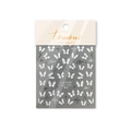 Japanese retro butterfly nail art stickers MS 570 with elegant white winged patterns - White Butterfly Star Style (MS570)