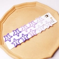 Lot de 10 barrettes étoiles en métal violet mat présentées sur carte blanche - 4.2cm Émail violet mat (10 pièces/carte)