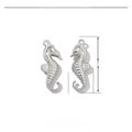 Pendentif hippocampe en acier poli avec dimensions 29x10mm pour création de bijoux DIY - Hippocampe Argenté
