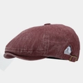 Detalle de gorra de algodón lavado con hebilla de ajuste metálica de estilo retro - Ajustable / Burdeos
