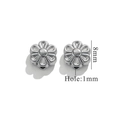 8mm silver stainless steel lavender flower beads with 1mm hole for DIY jewelry making - No.99 (8mm) / Steel