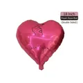 18 inch rose red heart foil balloon with With You print for wedding party decor - 18-inch Heart Rose Red (Double Sided Best of Us)