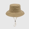 Cappello da sole kaki outdoor con cordino regolabile e tessuto traspirante leggero - Cachi Scuro