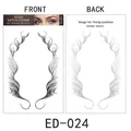 Adesivo tatuaggio per attaccatura dei capelli ED-024 impermeabile con bordi neri - ED-024 / 11*18cm