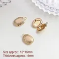 Detail of 14k gold-filled oval locket pendant with vintage floral engraving and photo compartment - 3# 18K Gold Oval Locket