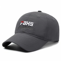 Dark grey quick-dry baseball cap with FBXS 3D embroidery and casual sports style - Adjustable / Dark Gray