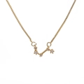 Minimalist gold constellation necklace with cubic zirconia pendant for women - D-Aries