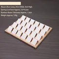 Bamboo and leather 24-hole earring display tray with 28x24x4cm size for jewelry storage - 24 Slots - White PU