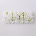 White artificial rose flower row arrangement for wedding decor and wall backdrop - New White Checkerboard