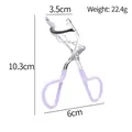 Portable purple eyelash curler with stainless steel frame and 10.3cm height dimension - A5 Chrome Plated Purple Plastic Dipped
