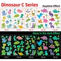 Luminous cartoon dinosaur tattoo stickers for kids, glow in the dark party favors - Luminous Dinosaur Series C