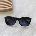 Classic black full-rim kids sunglasses with dark UV400 lenses and CE certification - Black