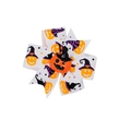 Fiocco per capelli Halloween con motivo zucca e ciondolo centrale a forma di zucca 3D - Bianco Stile Zucca
