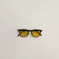 Gafas de sol vintage para niños con montura negra brillante y lentes amarillas - Marco Negro Lente Amarilla